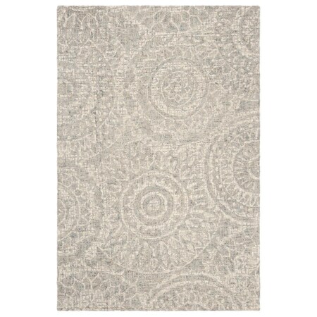Safavieh 4 x 6 ft. Abstract Hand Tufted Area Rug, Ivory and Blue ABT206A-4